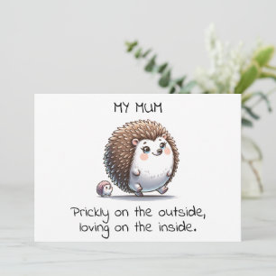 Funny Hedgehog Pun Mother's Day Gift Holiday Card