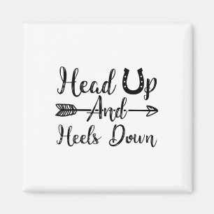 Funny Heels Down Horseback Horse Riding Gift Girl Magnet