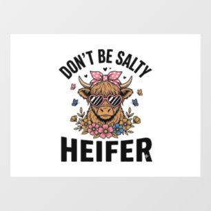 Funny Heifer Cow Floral Butterfly Vintage Design_1
