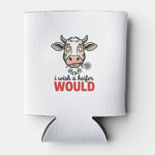 Funny Heifer Cow Vintage Engraving Shirt Design_1 Can Cooler