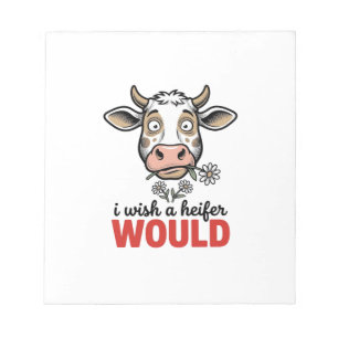 Funny Heifer Cow Vintage Engraving Shirt Design_1 Notepad