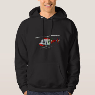 Funny Helicopter Lover Xmas Santa Hat Helicopter C Hoodie