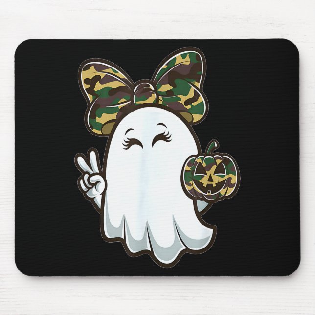 Funny Hello Hunting Season Halloween Camouflage Ca Mouse Pad (Front)