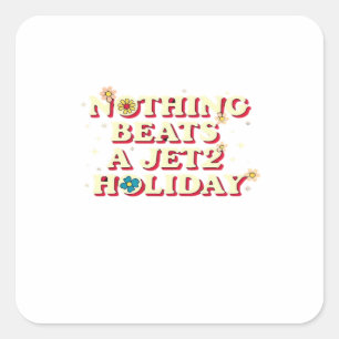 Funny Help Square Sticker
