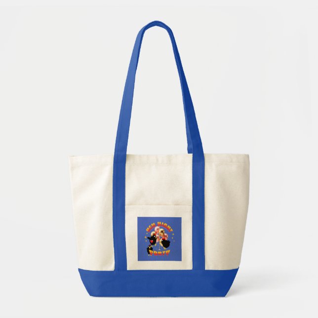 Funny Hen Night Party Chickens Design Tote Bag (Front)