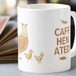 Funny Hen Pun Chicken Coffee Mug<br><div class="desc">Make someone giggle with their morning cup of coffee with this adorable funny chicken "caff-hen-ated" mug!  Puns are the best,  and this one is perfect for your chicken loving,  coffee drinking friend!</div>