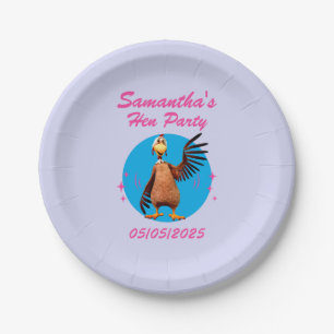 Funny Hens Night Chicken Party Humour Paper Plate