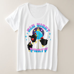Funny Hens Night Chicken Party Humour Plus Size T-Shirt