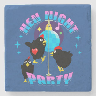 Funny Hens Night Chicken Party Humour Stone Coaster