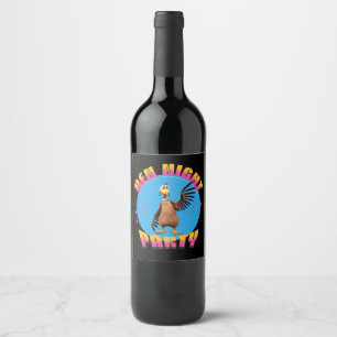 Funny Hens Night Chicken Party Humour Wine Label
