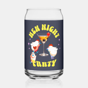 Funny Hens Night Party Funny Chicken Can Glass