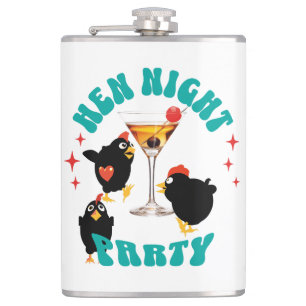 Funny Hens Night Party Funny Chicken  Hip Flask