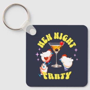 Funny Hens Night Party Funny Chicken  Key Ring