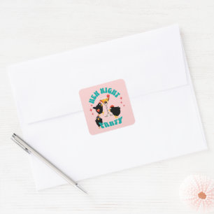Funny Hens Night Party Funny Chicken  Square Sticker