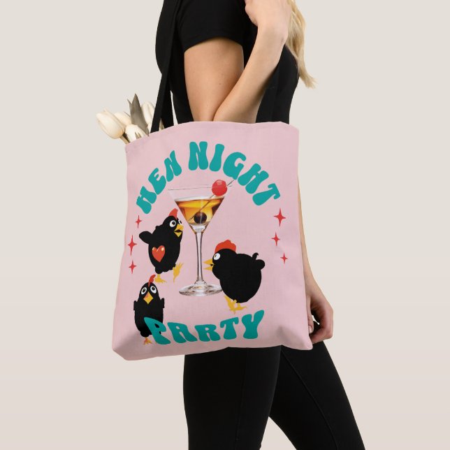 Funny Hens Night Party Funny Chicken  Tote Bag (Close Up)