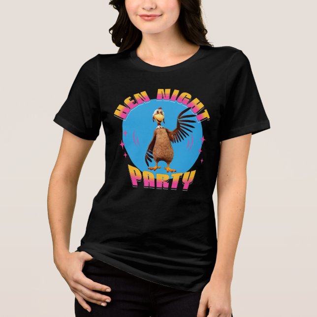 Funny Hens Night Party Funny Chicken  Tri-Blend Shirt (Front)