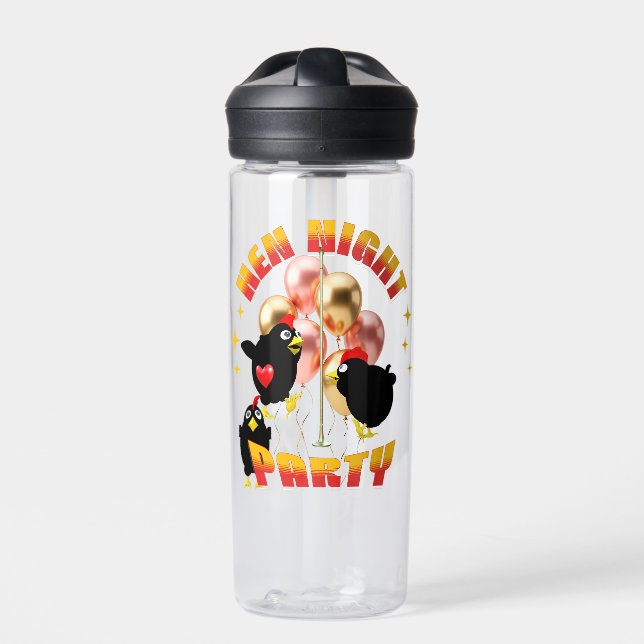 Funny Hens Night Party Funny Chicken  Water Bottle (Front)