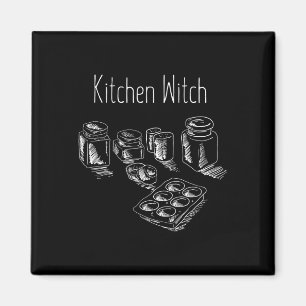 Funny Herbalist Kitchen Witch Halloween Cooking Ch Magnet