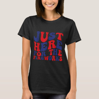 Funny Here For The Fireworks 4th Of July Couple 2 T-Shirt