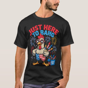 Funny here to bang chicken fcawf bird staff flag T-Shirt