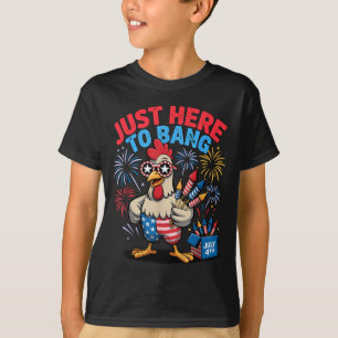Funny here to bang chicken fcawf bird staff flag T-Shirt