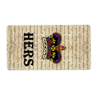 Funny hers text & crown