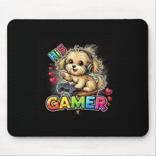 Funny Hi5 Gamer Puppy - Dog Lovers  Mouse Pad