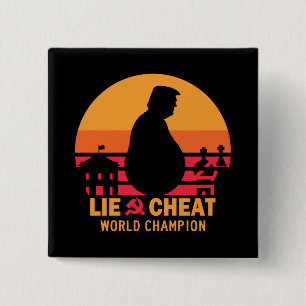 Funny Hide and Seek Bigfoot Trump 15 Cm Square Badge