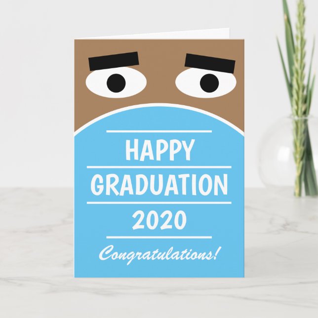 Funny High School Graduate Class of 2021 face mask Card (Front)