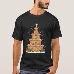 Funny Highland Christmas Tree Cow Xmas Heifer Sant T-Shirt