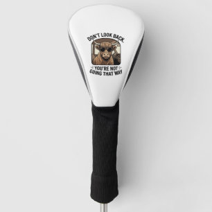 Funny Highland Cow Don’t Look Back Retro Golf Head Cover