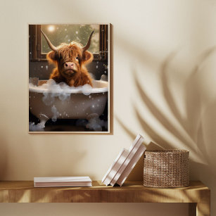 funny highland cow posters