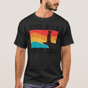Funny Hike More Worry Less Curly Coated Retriever T-Shirt