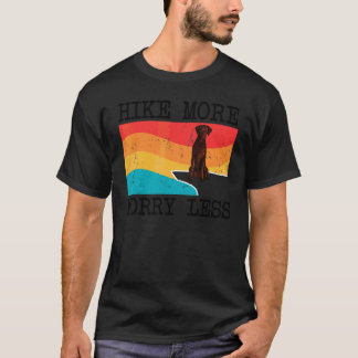 Funny Hike More Worry Less Curly Coated Retriever T-Shirt