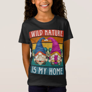 Funny Hiker Gnomes With Travel Backpack Retro Hiki T-Shirt