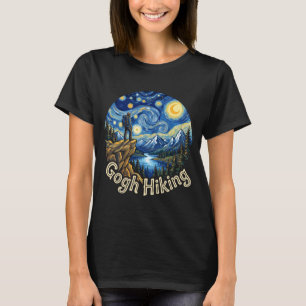 Funny hiker gogh hiking starry night art van gogh T-Shirt