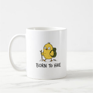 Funny Hiking Bird Cartoon Coffee Mug