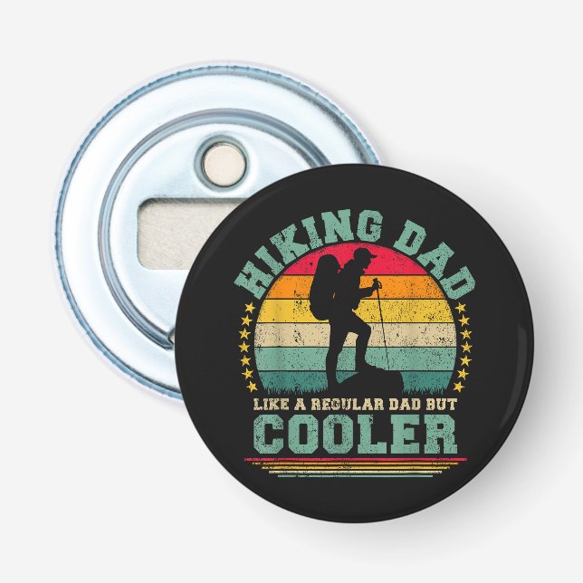 Funny Hiking Dad Like A Regular Dad Hiking Bottle Opener (Front)
