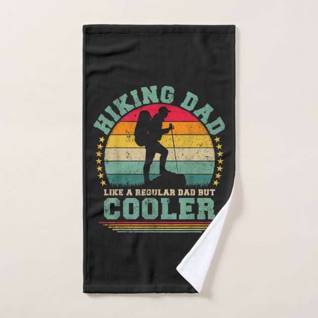 Funny Hiking Dad Like A Regular Dad Hiking Hand Towel (Hand Towel)