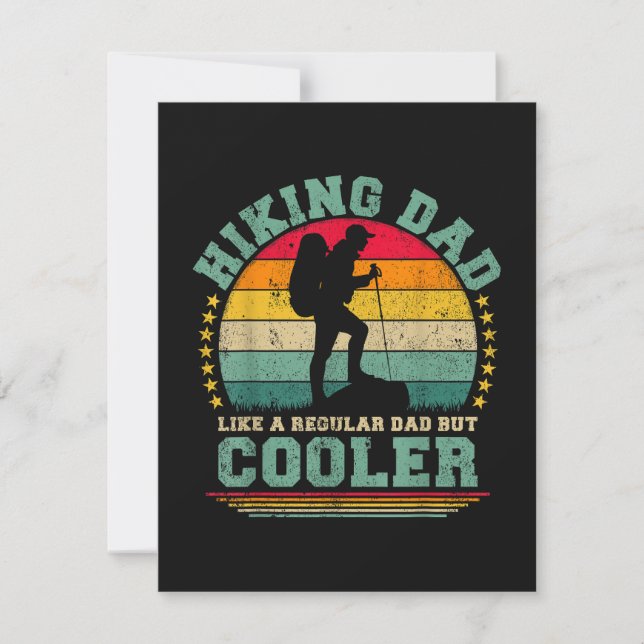 Funny Hiking Dad Like A Regular Dad Hiking Invitation (Front)