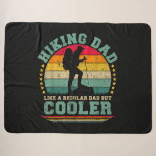 Funny Hiking Dad Like A Regular Dad Hiking Sherpa Blanket