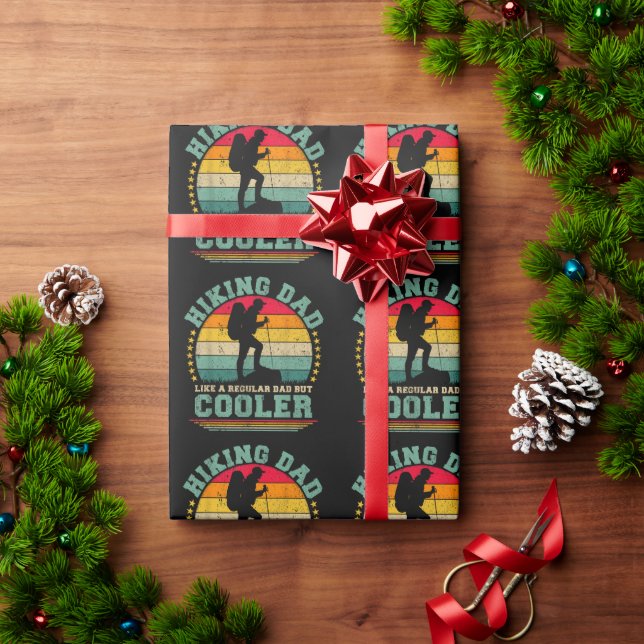 Funny Hiking Dad Like A Regular Dad Hiking Wrapping Paper (Holiday Gift)