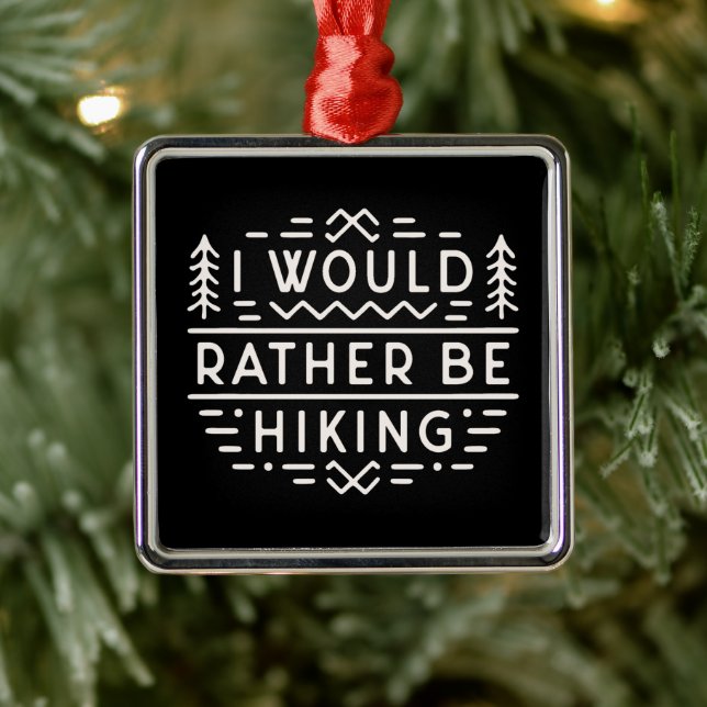 Funny hiking introvert hiker quotes mountain hike metal tree decoration (Tree)