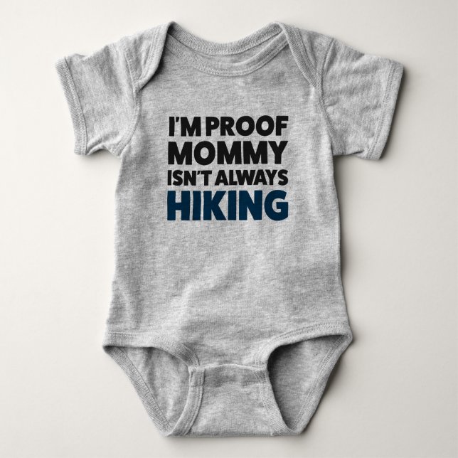 Funny Hiking Jersey Bodysuit for Baby (Front)