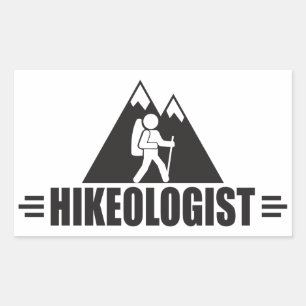 Funny Hiking Rectangular Sticker