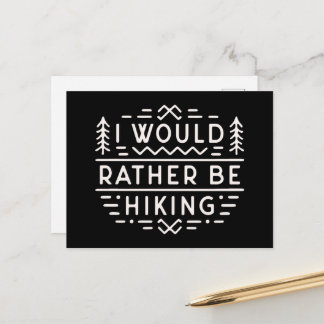 Funny hiking sarcastic quotes for introvert hiker postcard