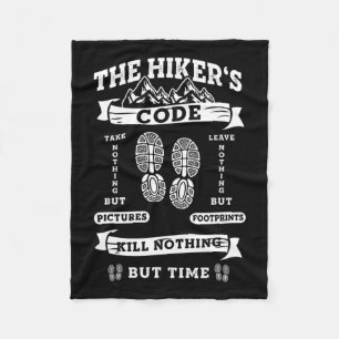 Funny Hiking Wanderlust Climbing Byckpacking Fleece Blanket