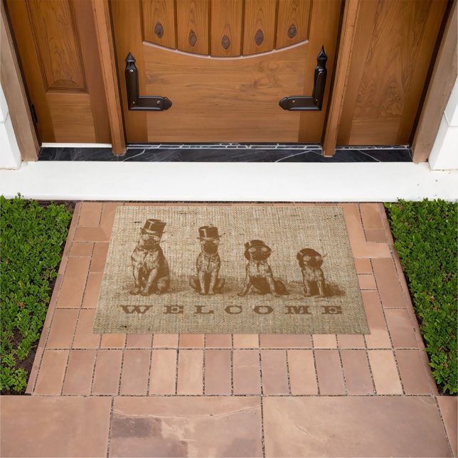 Funny Hilarious Bulldogs Personalised Doormat (Outdoor)