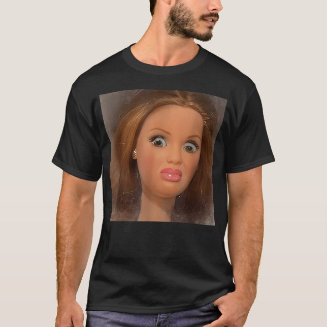 Funny Hilarious Disgusting Doll Face T-Shirt (Front)