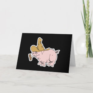 funny hillbilly pig card